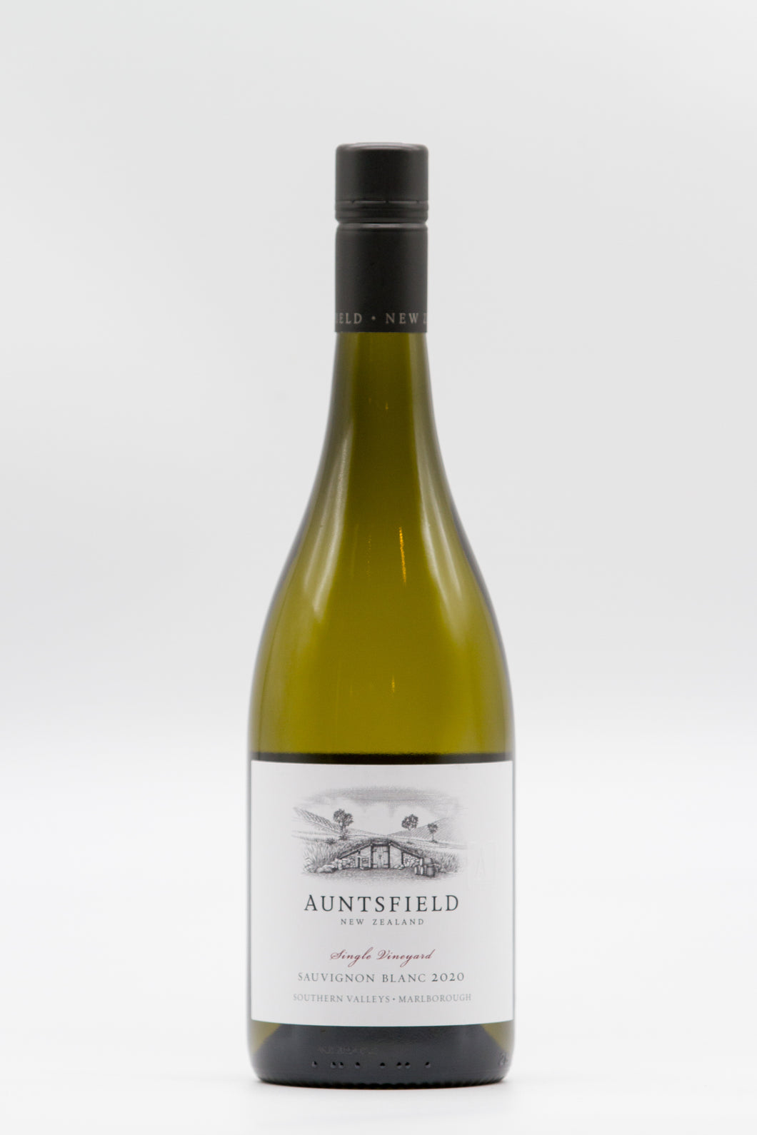 Photo of a bottle of Auntsfield Marlborough Sauvignon Blanc 2020