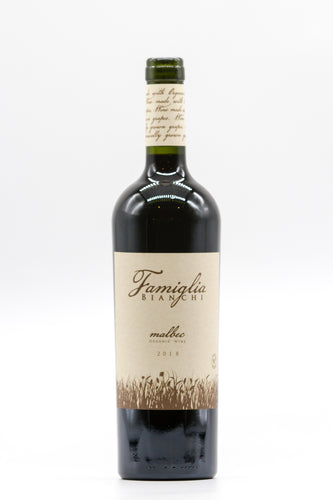 Photo of a bottle of Bodegas Bianchi, Famiglia Bianchi Malbec organic 2018