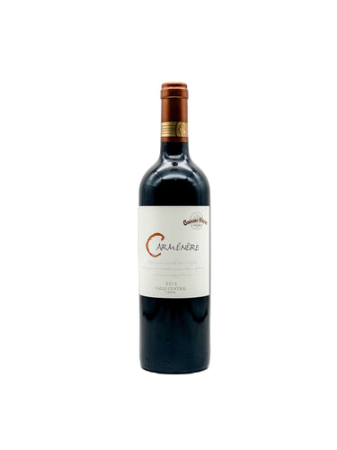 Picture of single 75cl bottle of Cousino Macul, Carménère 2018 on a white background
