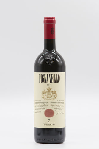Photo of a bottle of Tignanello, Antinori 2017